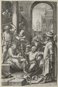 A Paixão: A Coroação de Espinhos de Hendrick Goltzius