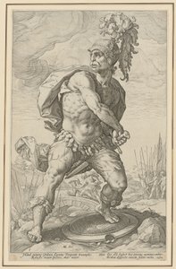 Titus Manlius Torquatus, página 5 da série «Heróis Romanos» de Hendrick Goltzius