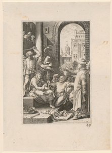 A Zombaria de Cristo, folha 7 da série «A Paixão» de Hendrick Goltzius