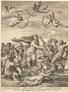 O triunfo de Galatea de Hendrick Goltzius after Raphael