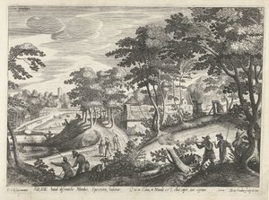 Paisagem com cena de caça de Hendrick Hondius (I)