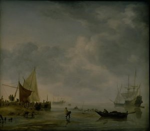 Vista de uma enseada holandesa de Hendrick Jacobsz Dubbels