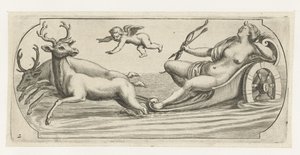 Diana com arco e flecha
Nouveau Livre des Dieux et Deeßes De la Marine Bouckje of Sea Gods and Goddesses (título da série) de Hendrick de Keyser (I)