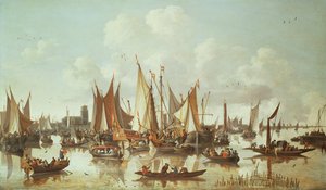 Navios holandeses no porto de Dordrecht