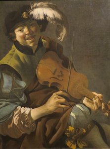Holandês: Rapaz Violinista Um Rapaz Violinista de Hendrick ter Brugghen