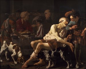 O homem rico e o pobre Lázaro de Hendrick ter Brugghen