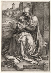 A Virgem e o Menino sentados junto ao Muro de Hendrick ter Brugghen