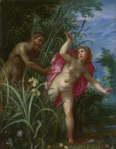Pan persegue a ninfa Syrinx. Provavelmente depois de 1615