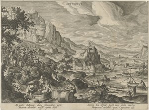 Outono Outono (título no objeto) As Quatro Estações (título da série) de Hendrick van Schoel