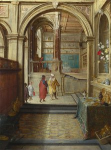 Creso e Sólon, c. 1610 de Hendrick van Steenwyck the Younger