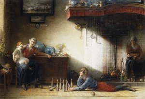 O jogo de Skittles, 1872 de Hendrieus Jacobus Burgers