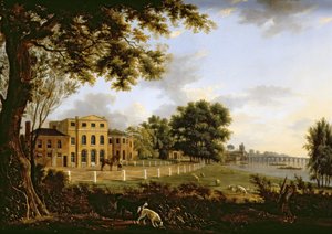 Vista da fazenda de Chelsea com a ponte do Tamisa e Battersea, 1790