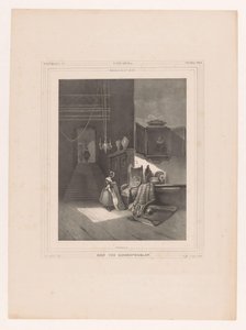 Vrouw in interieur
17th century interior / Een oud ridderververblyf (título sobre o objecto) de Hendrik Frederik Sartor