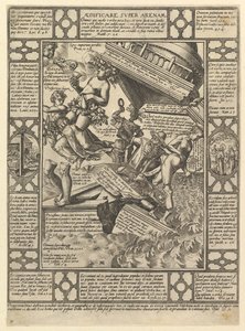 Aedificare Super Arenam, de Alegorias da Fé Cristã, de Christian e P ..., 1575-1617. de Hendrik Goltzius