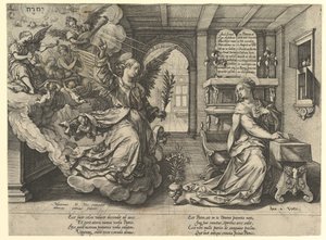 Anunciação, 1594. de Hendrik Goltzius