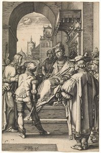 Cristo antes de Pilatos, depois de 1596 (gravura) de Hendrik Goltzius