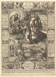 Cura Dei Pro Suis, das alegorias da fé cristã, das alegorias cristãs e profanas. de Hendrik Goltzius