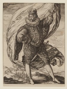 Portador da bandeira Gerrit Pieters Ruicharer de Hendrik Goltzius