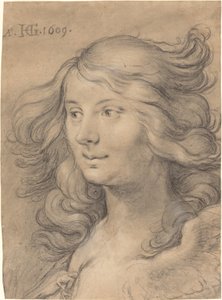 Cabeça de uma sereia de Hendrik Goltzius