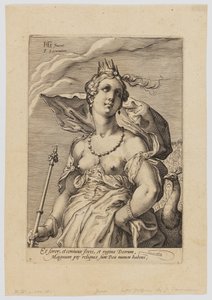 Juno, das Três Deusas de Hendrik Goltzius