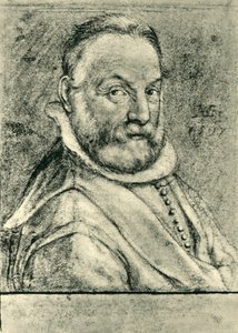 Retrato de um homem com barba, 1597, 1943. de Hendrik Goltzius