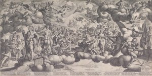A Festa dos Deuses no Casamento de Cupido e Psique, 1587., 1587. de Hendrik Goltzius