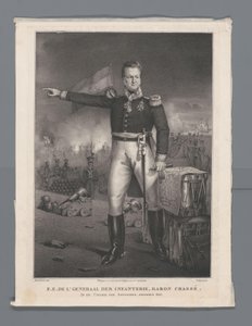 ELAS. O tenente General da Infantaria, Barão Chassé. Na Cidadela de Antuérpia, dezembro de 1832 (título no objeto) de Hendrik Jan Heerenbrood
