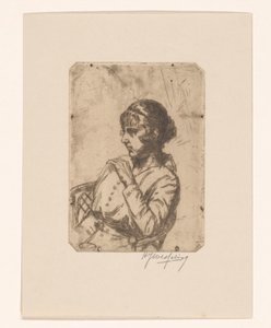 Mulher numa cadeira de Hendrik Jan Wesseling (signed by artist)