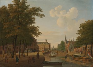 Vista do Houtmarkt, Amsterdão de Hendrik Keun
