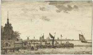 Vista do porto no Oude Hooft em Rotterdam