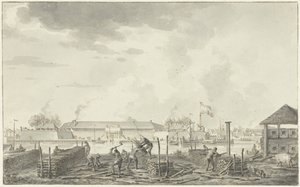 O castelo de Batavia, visto do Houtkrap