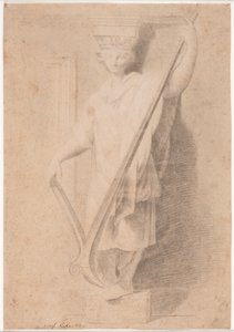Cariátide com arado. Estudo para uma figura no pedestal para a "Stanza d