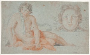 Juventude nua e cabeça decorativa feminina