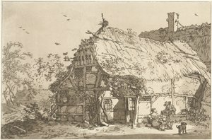 Boerderij met een gezin op het erf
Doze desenhos calculados para a utilização daqueles que estão a aprender a desenhar a paisagem (título da série)