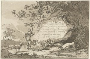 Herderin em um landchap
Doze desenhos calculados para a utilização daqueles que estão a aprender a desenhar a paisagem (título da série sobre o objecto) de Hendrik Meijer