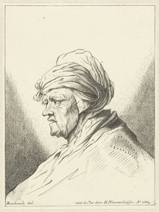 Busto de velha, à esquerda de Hendrik Nieuwenhuysen