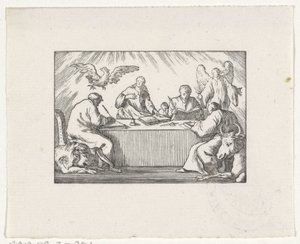 Quatro evangelistas escrevem seu evangelho de Hendrik Numan