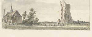 As ruínas da Huis te Kleef perto de Haarlem