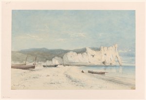 Paisagem costeira com falésias de giz branco de Hendrik Veder