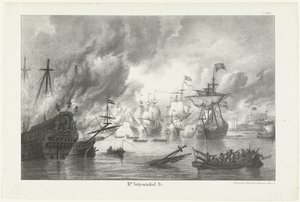 A Viagem a Chatham, 1667 de Hendrik Vettewinkel