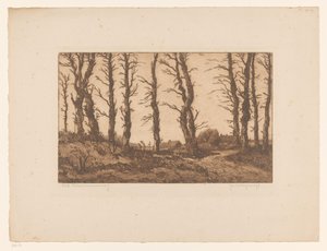 Oud Blaricummerweg (título original sobre o objecto) de Hendrik Weegewijs (signed by artist)