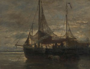 Holandês: Evening Evening de Hendrik Willem Mesdag