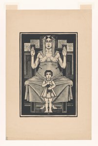 Representação simbólica: maternidade de Henk Schilling (signed by artist)