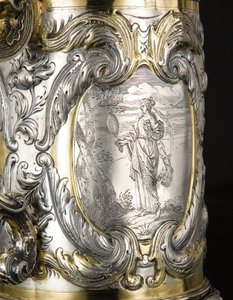 Detalhe de uma caneca, Danzig, c.1670 (pacote prata dourada) (ver também 469708 e 469710) de Hennick (attr. to) Probst
