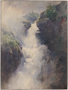 Uma cascata nas montanhas de Henri-Joseph Harpignies