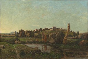 Paisagem em Auvergne de Henri-Joseph Harpignies