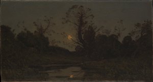 Nascer da lua de Henri-Joseph Harpignies
