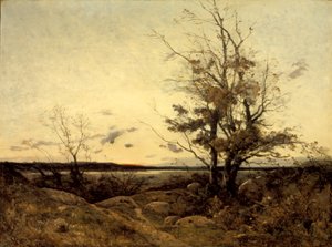Paisagem ao pôr do sol de Henri-Joseph Harpignies