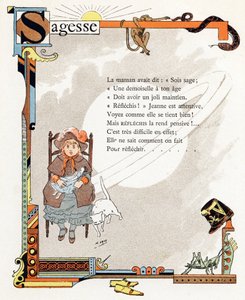 Ilustração para "Alphabet of good examples", c.1890 (gravura)