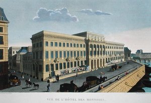 The Hotel des Monnaies, c.1815-20 (gravação a cores)